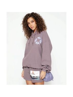 Boys Lie Purple Waffle Knit Hoodie S/M